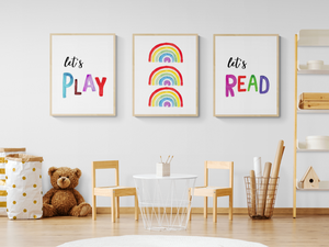 Let's Play (Framed Playroom Art)