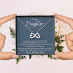 Load image into Gallery viewer, Always Right There (Infinity Necklace from Dad to Daughter)
