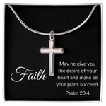 Load image into Gallery viewer, Psalm 20:4 Cross Stainless
