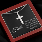 Load image into Gallery viewer, Psalm 20:4 Cross Stainless
